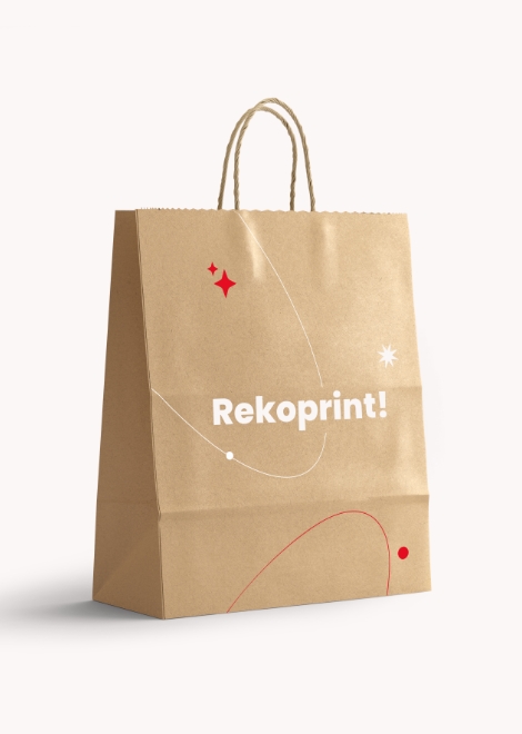 Kraft bags with twisted handles