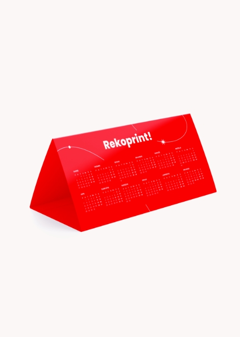 Rekoprint triangular desk calendars are a practical and stylish choice for the office.